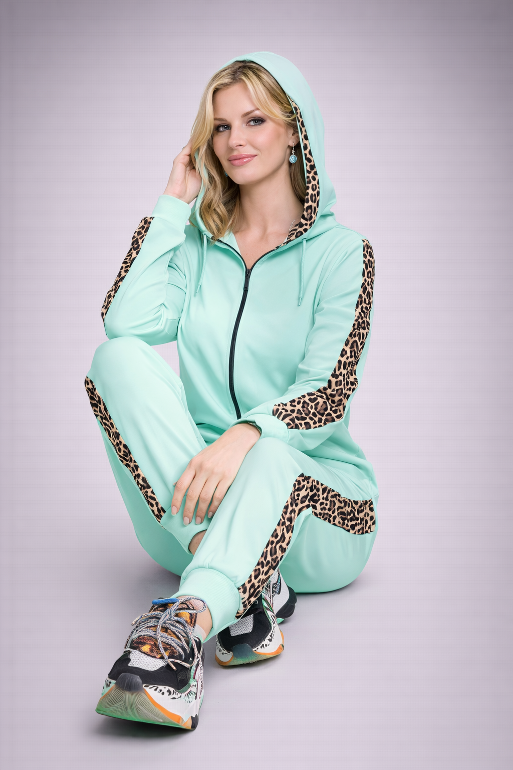 Trening Leopard pentru Femei 2026 Turcoaz