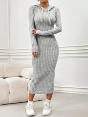 Rochie Tricot cu Glugă pentru Femei 2026