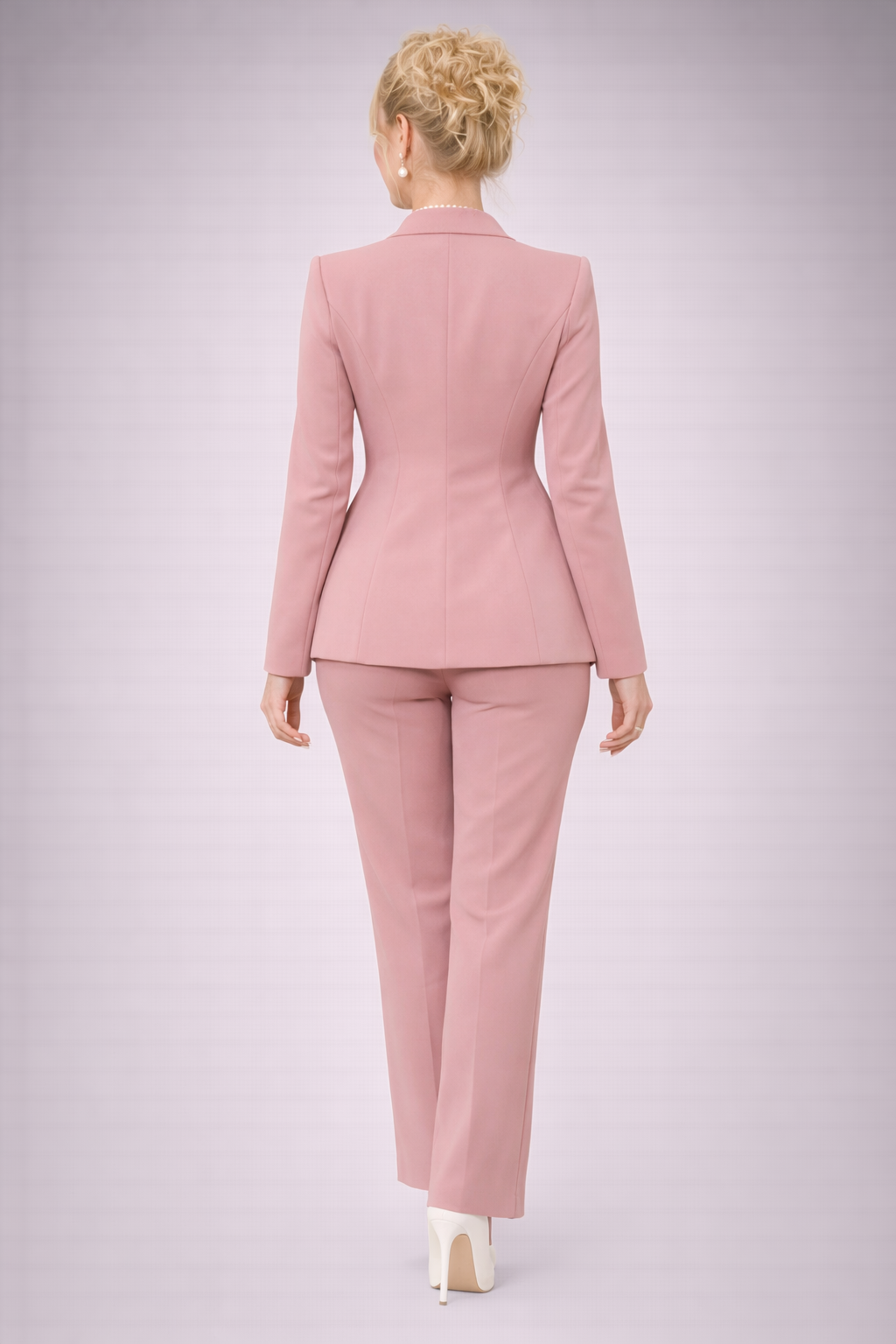 Costum Casual pentru Femei cu Talie Legată - Blazer + Pantaloni