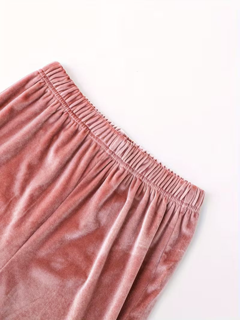 Trening Catifea Negru - Set 2 Piese: Hanorac + Pantaloni